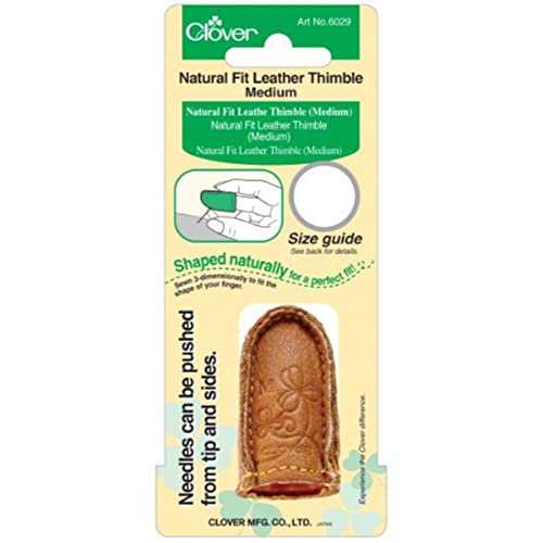 Clover Natural Fit Leather Thimble-Medium von Clover