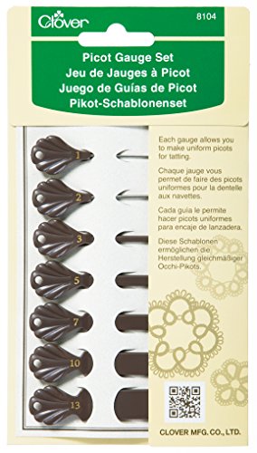 Clover Pikot-Schablonenset / VE3 Inhalt 7 Stück Picot Gauge Set, Edelstahl, Sortiert von Clover