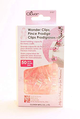 Clover Wonder Clips Klammern, 10 Stück, rose, Regular von Clover