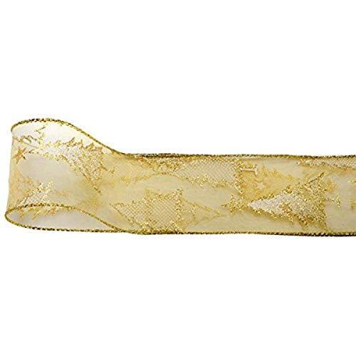 Club Draht grün Organza Rib Xmas Tree, Gold, 60 mm x 3 m von Club Green