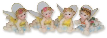 Club Green Baby Fairies Coloured 4 ASST, POLYRESIN, Mix, 9.35 x 12.65 x 6.05 cm von Club Green