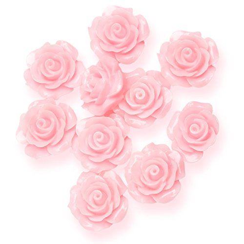 Club Green Kunstblumen Harz Rose Blume, Pink, 20 mm, 6 Stück von Club Green