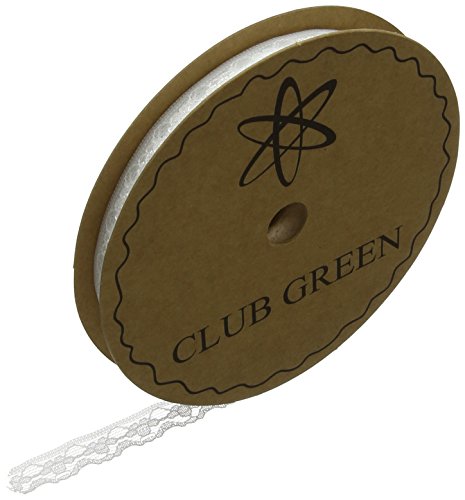 Club Green Nylon Spitzenband mit Blumen, elfenbeinfarben, 10 x 25 m von Club Green