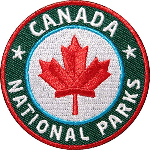 2 x Kanada Aufnäher 60 mm gestickt grün/Canada National-Parks/Ahorn Outdoor Trekking Reise Camping/Applikation Abzeichen Aufbügler Flicken Sticker Patches für Kleidung Tasche Rucksack von Club of Heroes