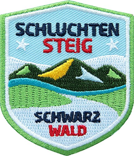 2 x Schluchtensteig Schwarzwald Abzeichen 51 x 60 mm gestickt/Wanderweg Naturpark Trekking/Aufnäher Aufbügler Flicken Sticker Patch/Wutach-Schlucht Reiseführer Wanderkarte Wanderführer Westweg von Club of Heroes