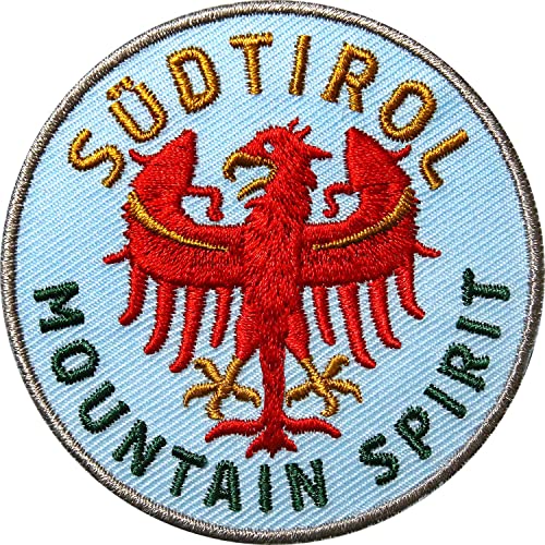 2 x Südtirol Adler Patch 65 mm hochwertig gestickt/Aufbügler Aufnäher Bügel-Flicken/Italien Meran Bozen Wappen Flagge Dolomiten Reiseführer (Bleu) von Club of Heroes