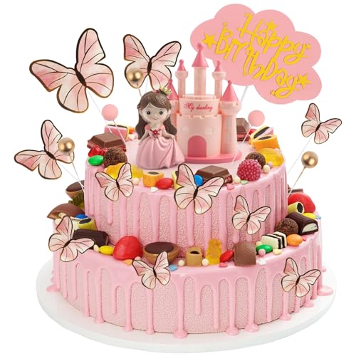 Clvsyh Mädchen Kuchen Dekoration, 18 Stück Prinzessin Tortendeko, Mädchen Dusche Kuchen Dekoration, Cake Topper Geburtstag Prinzessin, für Prinzessinnen-Mottopartys, Mädchengeburtstagsfeiern Clvsyh Mädchen Kuchen Dekoration, 18 Stück Prinzessin Tortendeko, Mädchen Dusche Kuchen Dekoration, Cake Topper Geburtstag Prinzessin, für Prinzessinnen-Mottopartys, Mädchengeburtstagsfeiern von Clvsyh