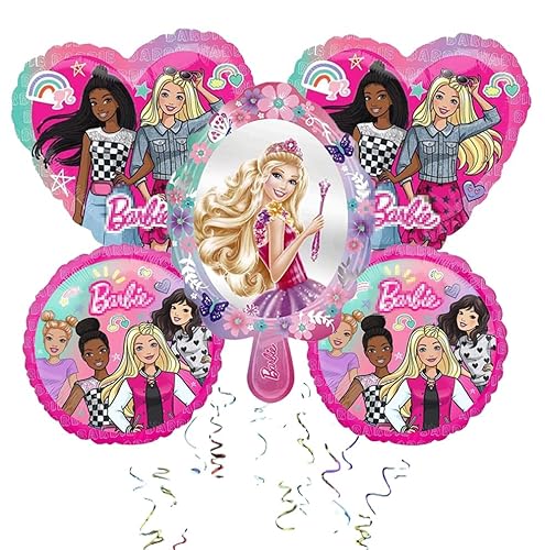 5 Pcs Prinzessin Folienballon,Luftballons Prinzessin,Prinzessin Birthday Decorations,Kindergeburtstag Party Folienballon,Prinzessin Deko Geburtstag,Prinzessin Party Supplies von Clybeaut