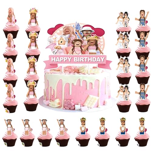 Rob-Lox Tortendeko,Rob-Lox Cake Topper,Rob-Lox Kinder Torten Deko,Rob-Lox Happy Birthday Tortendeko,Cartoon Geburtstagstorte Dekoration von Clybeaut