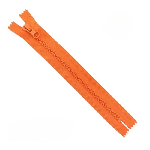 Cmis Kbei (10 Stück) 5# Harz, geschlossener Schwanz, 40 cm, Reißverschlusstasche, kurze Reißverschlusstasche, geschlossener Reißverschluss, mehrfarbig (Orange) von Cmis Kbei