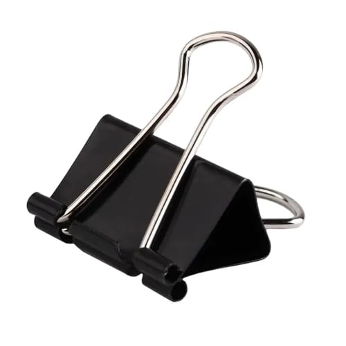 Cmis Kbei 10 Stück/Set schwarze Binder-Clips, Foldback-Metall-Büroklammern, Notizen, Briefpapier, Dokumente, Griffklemmen, Büro, Schule, Bindezubehör (10 Stück, 15 mm) von Cmis Kbei