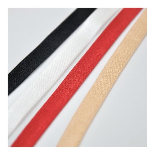 Cmis Kbei 100 Meter 10 mm Nylon-Gummiband für BH-Schulterriemen, helle und samtige Unterwäsche, Trimmen von Kleidungsstücken, Nähzubehör (schwarz) von Cmis Kbei