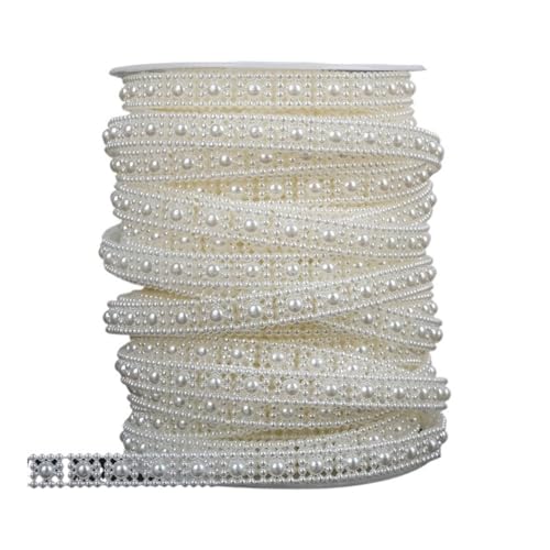 Cmis Kbei 2 Meter lange Angelschnur, künstliche Perlen, Kette für DIY-Girlande, Hochzeit, Party, Dekoration, Zubehör, Brautblumen-Zubehör (10 mm quadratisch) von Cmis Kbei