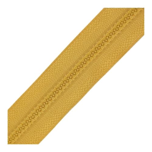 Cmis Kbei 3 x 40-120 cm Harz-Spiralreißverschlüsse für Schneiderarbeiten, Nähen, Handwerk, Nylon-Reißverschlüsse, Großpackung, 24 Farben für Mäntel, Kleidung, DIY (erdig-gelbe Farbe, 60 cm) von Cmis Kbei