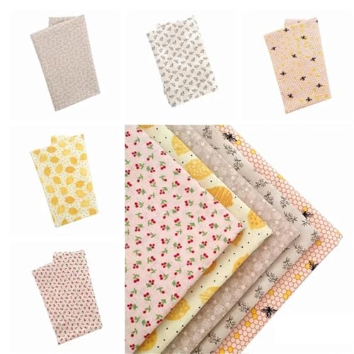 Cmis Kbei 5 x Patchworkstoff aus reiner Baumwolle, zum Nähen, Quilten, Nähen, Quilten, Handarbeit, Patchwork-Stoff (Fabric19) von Cmis Kbei