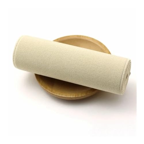 Cmis Kbei Elastisches Band für Unterwäsche, Schuhe, Gummiband zum Nähen von Kleidung, Hosen, Stretch-Gurtbänder, DIY-Kleidungszubehör, 1 m x 10 cm, Beige, 1 m von Cmis Kbei