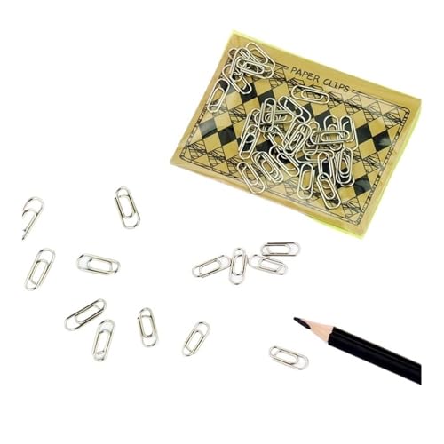 Cmis Kbei Mini-Herz-Clips, goldfarben, rotgoldfarben, Lesezeichen, Bürozubehör, Büroklammern, Patchwork-Clips (Silber ohne Herz), 50 Stück von Cmis Kbei