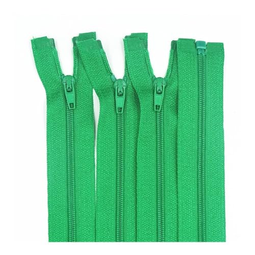 Cmis Kbei Nylon-Reißverschlüsse, 20 cm - 60 cm, 3# Öffnung, Nylon, Schwanz, Harz, geeignet für Kleidung (Grasgrün, 30 cm, 100 Stück) von Cmis Kbei