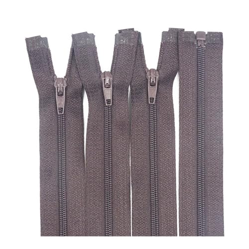 Cmis Kbei Nylon-Reißverschlüsse, 20 cm - 60 cm, 3# Öffnung, Nylon, Schwanz, Harz, geeignet für Kleidung (Kaffee, 20 cm, 100 Stück) von Cmis Kbei