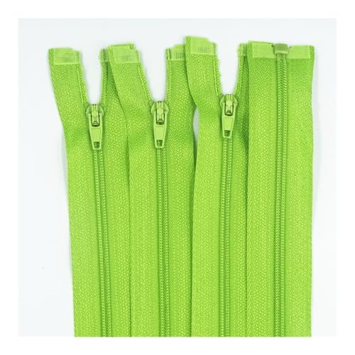 Cmis Kbei Nylon-Reißverschlüsse, 20 cm - 60 cm, 3# Öffnung, Nylon, Schwanz, Harz, geeignet für Kleidung (grün, 20 cm, 100 Stück) von Cmis Kbei