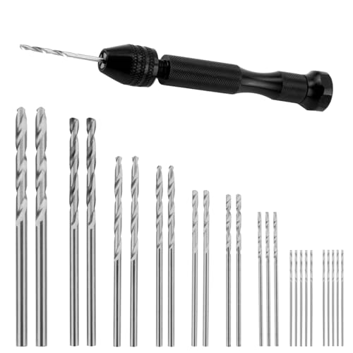 26-teiliges Handbohrer-Set mit Präzisions-Stiftschraubstock (0,5–3 mm) von Cncedi