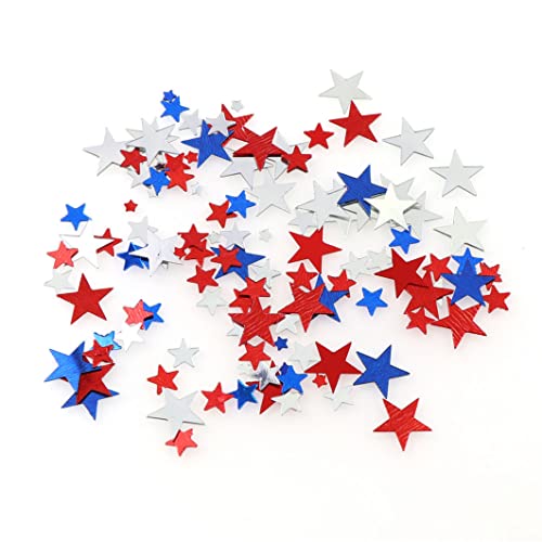 60g rot blau weiß Twinkle Stars Table Konfetti 4. Juli Independence National Day American Theme Presidents Geburtstag Patriotischer Party Folien Pailletten Streut Konfetti -Dekorationen, 60g von Cndiyald