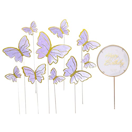 Cake Toper Butterfly Cupcake Topper 3D Schmetterling Kuchen Dekor Hohlpapier Schmetterling für Geburtstagsfeier Versorgung 11pcs Kuchen Cupcake Topper von Cndiyald