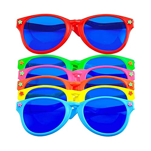 Cndiyald FOTO BOX Accessoires Partygläser, 6pcs große farbenfrohe Sonnenbrille..Lustige Foto Requisiten mit Kostümpartyzubehör für Geburtstag Home Party Decor Dekor von Cndiyald