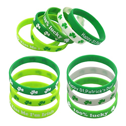 Cndiyald Irische Armbänder St.Patricks Day Armband Green Shamrock Armbänder Armbänder für irische Party Gefällt Mir Vorräte 36 Prozent von Cndiyald