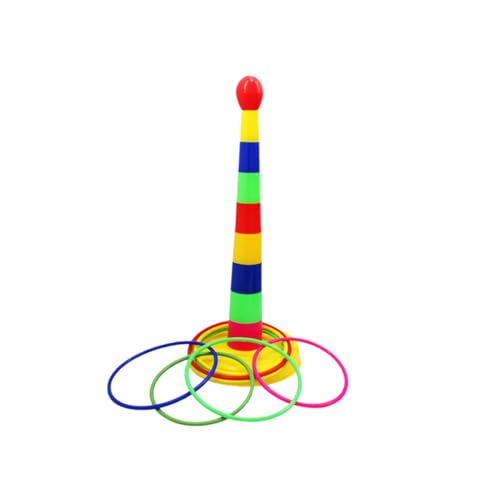 Cndiyald Wurfring -Set Kinder Regenbogen Ferrus Ring Plastik werfen Ring Ring Set Abnehmbarer Sportring für Toss Games Rainbow Cup von Cndiyald