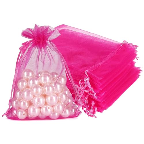 Organza -Geschenktüten, 500 PCs Schmuck Kordelkordelbeutel, Mesh Candy Favor Tasche, Partyvorbevorzugungen, kleine Kordelbeutel Süßwarenbeutel, Mesh Geschenkstücken für Party von Cndiyald