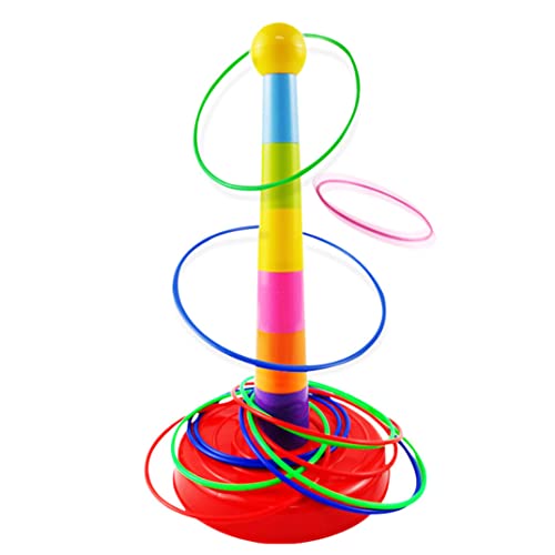 Spielset Plastikspiel -Set mit bunten Hoop Cone Carnival Game Set Kid Wurfspielzeug für Partyaktivitätsangebote 10pcs von Cndiyald