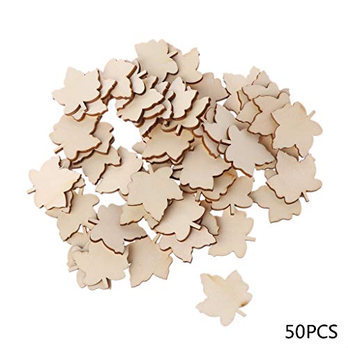 50 Stück Holzscheiben aus Ahornblatt, Holzscheiben, Knöpfe, Basteln, Scrapbooking, Embe von Cnrfeoap