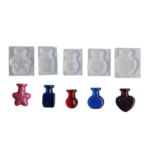 5pcs Silikon Handgefertigte Schimmelpilze Set Creative Drift Bottle Bastel Formen Einfache Demolding Formen Perfekt Für Kunstprojekte Für Heimkunst von Cnrfeoap