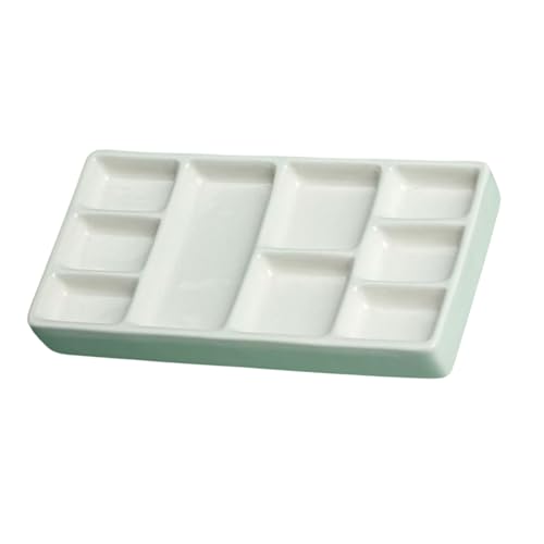 Keramik-Farbpalette, 9 Mulden, Farbmischpalette, quadratisch, für Künstler, Studenten, Aquarell, Ölgemälde, Bastelhersteller Keramik-Farbpalette, 9 Mulden, Farbmischpalette, quadratisch, für Künstler, Studenten, Aquarell, Ölgemälde, Bastelhersteller von Cnrfeoap