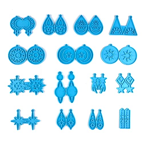 Ohrring-Epoxidharz-Form, Silikon-Ohrring-Form, handgefertigt, Damen, Schmuck, Harz-Silikonformen für Harzschmuckherstellung von Cnrfeoap