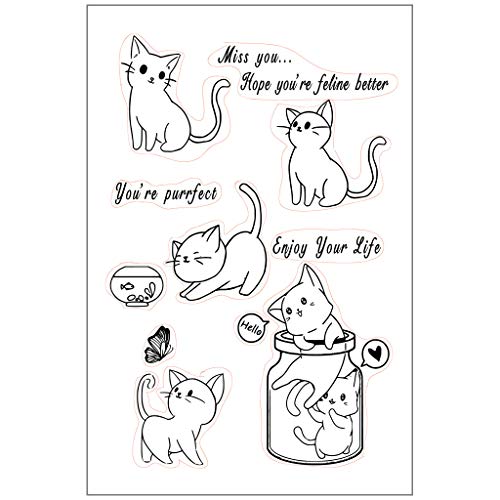 for Clear Stamps for Card Making Scrapbooking Background Silicone Transparent Seal Stamps for Embossing ALB von Cnrfeoap