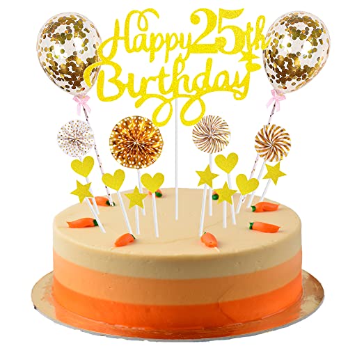 Tortendeko 25 Geburtstag Deko Kuchen Topper 25 Kuchen Deko 25 Geburtstag Mann Happy Birthday 25 Tortendeko 25 Jahre Frau Mann Kuchendeko 25. Geburtstag Frau Gold Tortendeko 25. Geburtstag Frau Mann von Cnrose