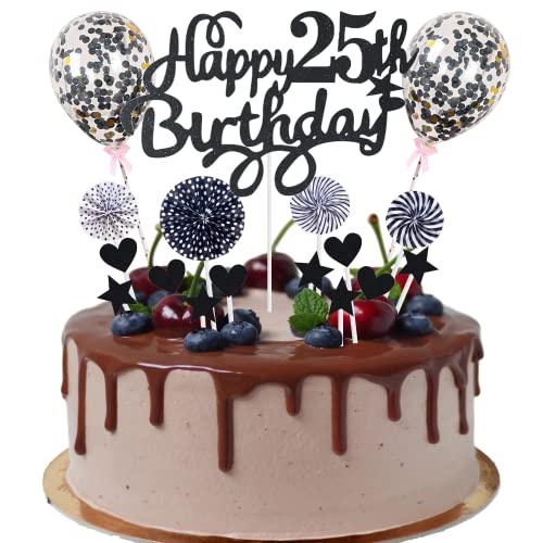 Tortendeko 25 Geburtstag Deko Kuchen Topper 25 Kuchen Deko 25 Geburtstag Mann Happy Birthday 25 Tortendeko 25 Jahre Mann Frau Kuchendeko 25. Geburtstag Mann Schwarz Tortendeko 25. Geburtstag Mann Frau von Cnrose