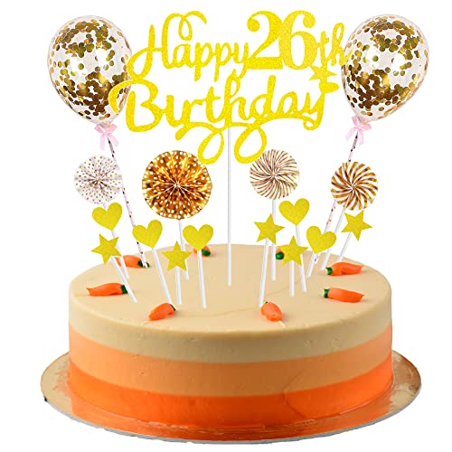 Tortendeko 26 Geburtstag Deko Kuchen Topper 26 Kuchen Deko 26 Geburtstag Mann Happy Birthday 26 Tortendeko 26 Jahre Frau Mann Kuchendeko 26. Geburtstag Frau Gold Tortendeko 26. Geburtstag Frau Mann von Cnrose