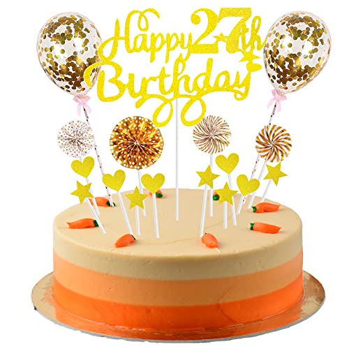 Tortendeko 27 Geburtstag Deko Kuchen Topper 27 Kuchen Deko 27 Geburtstag Mann Happy Birthday 27 Tortendeko 27 Jahre Frau Mann Kuchendeko 27. Geburtstag Frau Gold Tortendeko 27. Geburtstag Frau Mann von Cnrose