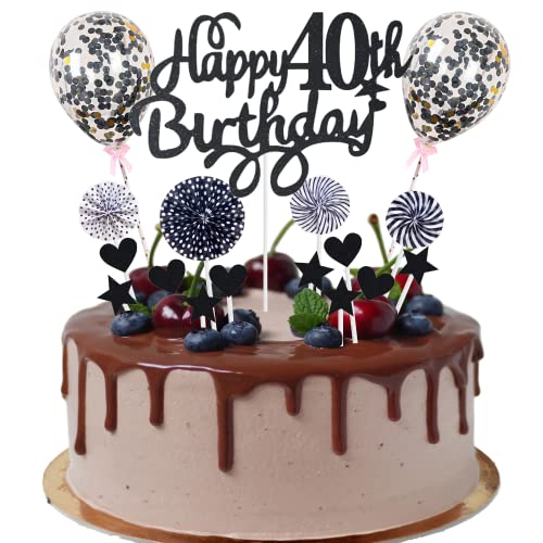 Tortendeko 40 Geburtstag Deko Kuchen Topper 40 Kuchen Deko 40 Geburtstag Mann Happy Birthday 40 Tortendeko 40 Jahre Mann Frau Kuchendeko 40. Geburtstag Mann Schwarz Tortendeko 40. Geburtstag Mann Frau von Cnrose