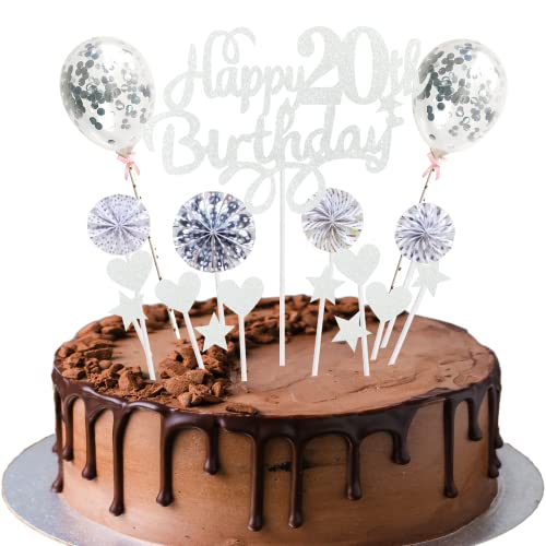 Tortendeko 20 Geburtstag Deko Kuchen Topper 20 Kuchen Deko 20 Geburtstag Mann Happy Birthday 20 Tortendeko 20 Jahre Mann Frau Kuchendeko 20. Geburtstag Mann Silber Tortendeko 20. Geburtstag Mann Frau von Cnrose