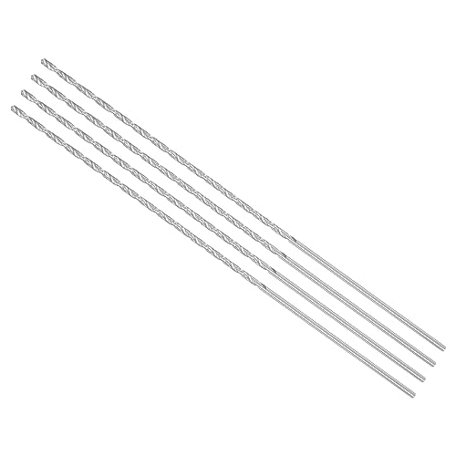 CoCud Extra Lange Spiralbohrer 2.5mm Bohrer Bit Durchmesser 250mm Gesamt Länge Schnellarbeitsstahl Drehbohrer - (Anwendung: für Gehärtetes Metall Holzarbeiten Plastik Aluminium) 4Stk von CoCud