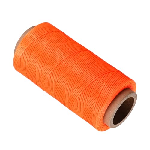 CoCud Leder-Nähfäden, 186 Yards 210D/1mm Faden, Polyester-Nähfaden Orange - (Anwendungen: für Lederhandwerk nähen) von CoCud