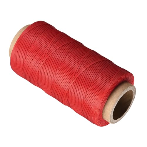 CoCud Leder-Nähfäden, 186 Yards 210D/1mm Faden, Polyester-Nähfaden Rot - (Anwendungen: für Lederhandwerk nähen) von CoCud
