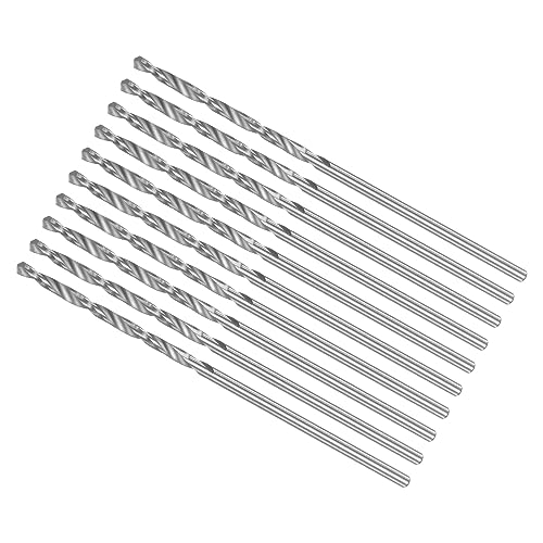 CoCud Mikro Bohrer Bit 1.45mm Bohrer Durchmesser 48mm Gesamt Länge 6542 Schnellarbeitsstahl Vollständig Geschliffen Gedreht Bohrer - (Anwendung: für Kupfer Metall Holz) 10Stk von CoCud