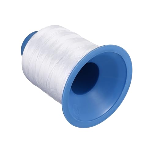 CoCud Polyester-Bonded-Fäden, 710 Yards, 420D/0,45mm, Durchschnittliche Zugkraft 7100g, Polyester-Bonded-Faden Weiß - (Anwendungen: Zum Nähen von Lederhandwerk) von CoCud