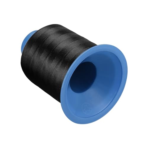 CoCud Verklebtes Nähgarn, 1312 Yards 210D/0.32mm Polyester Polsterungsgarn Dunkel Schwarz - (Anwendungen: zum Nähen von Leder, Polstermöbeln, Jeans und Perücken) - 1 Stück von CoCud