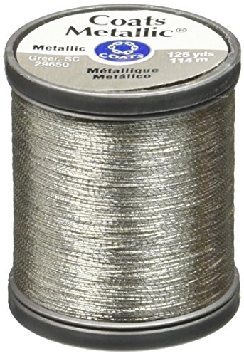 Coats & Clark, Metallic-Garn, 125 m, silberfarben von Coats & Clark